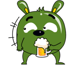 Babie-Rabbit in Green, ver. 2 sticker #11097819