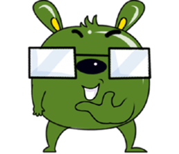Babie-Rabbit in Green, ver. 2 sticker #11097822