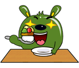 Babie-Rabbit in Green, ver. 2 sticker #11097823