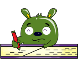 Babie-Rabbit in Green, ver. 2 sticker #11097824