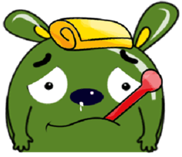 Babie-Rabbit in Green, ver. 2 sticker #11097826