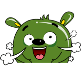 Babie-Rabbit in Green, ver. 2 sticker #11097830