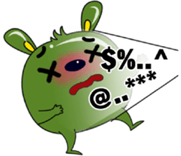Babie-Rabbit in Green, ver. 2 sticker #11097831