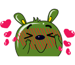 Babie-Rabbit in Green, ver. 2 sticker #11097832