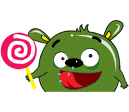 Babie-Rabbit in Green, ver. 2 sticker #11097834