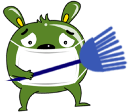 Babie-Rabbit in Green, ver. 2 sticker #11097835