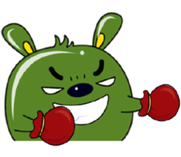 Babie-Rabbit in Green, ver. 2 sticker #11097836