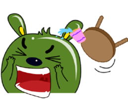 Babie-Rabbit in Green, ver. 2 sticker #11097838