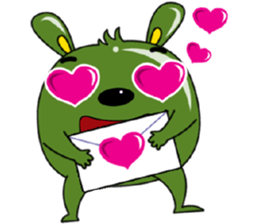 Babie-Rabbit in Green, ver. 2 sticker #11097839