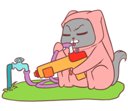 CatRabbit ; Songkran sticker #11098082