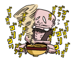 Yokai apple-polisher. sticker #11098875