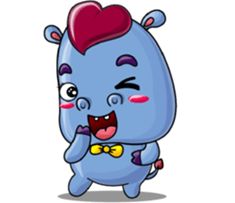 A Very Cool Blue Bobie-Hippo sticker #11099481