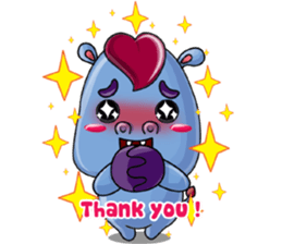 A Very Cool Blue Bobie-Hippo sticker #11099483