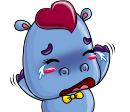 A Very Cool Blue Bobie-Hippo sticker #11099484