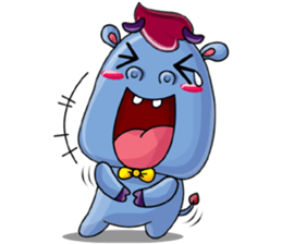 A Very Cool Blue Bobie-Hippo sticker #11099486