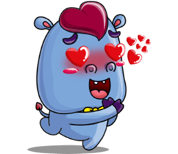 A Very Cool Blue Bobie-Hippo sticker #11099487