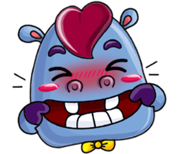 A Very Cool Blue Bobie-Hippo sticker #11099492