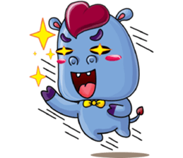 A Very Cool Blue Bobie-Hippo sticker #11099493