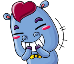 A Very Cool Blue Bobie-Hippo sticker #11099494