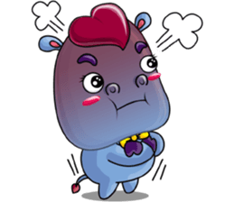 A Very Cool Blue Bobie-Hippo sticker #11099495