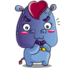 A Very Cool Blue Bobie-Hippo sticker #11099496