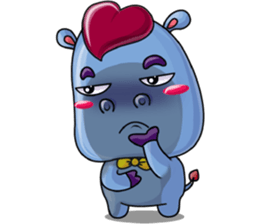 A Very Cool Blue Bobie-Hippo sticker #11099497