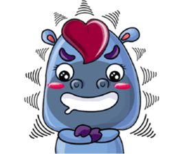 A Very Cool Blue Bobie-Hippo sticker #11099499