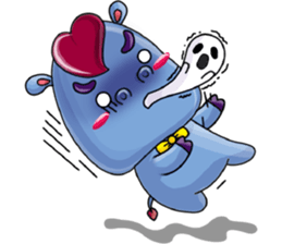 A Very Cool Blue Bobie-Hippo sticker #11099500