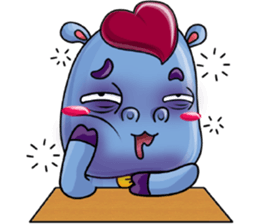 A Very Cool Blue Bobie-Hippo sticker #11099502