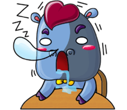 A Very Cool Blue Bobie-Hippo sticker #11099503
