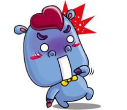 A Very Cool Blue Bobie-Hippo sticker #11099505