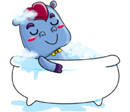 A Very Cool Blue Bobie-Hippo sticker #11099509