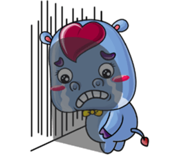 A Very Cool Blue Bobie-Hippo sticker #11099511