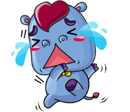 A Very Cool Blue Bobie-Hippo sticker #11099513