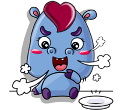 A Very Cool Blue Bobie-Hippo sticker #11099515