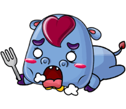 A Very Cool Blue Bobie-Hippo sticker #11099516