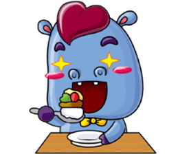 A Very Cool Blue Bobie-Hippo sticker #11099517