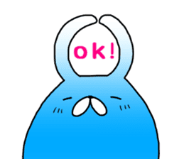 Blue rabbit daily sticker sticker #11100440