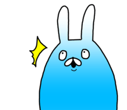 Blue rabbit daily sticker sticker #11100445