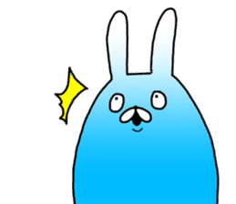 Blue rabbit daily sticker sticker #11100445