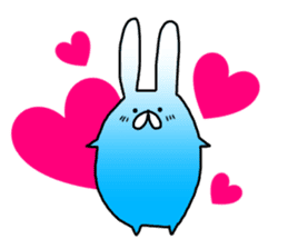 Blue rabbit daily sticker sticker #11100459