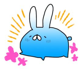 Blue rabbit daily sticker sticker #11100468