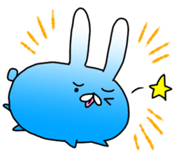 Blue rabbit daily sticker sticker #11100469