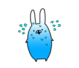 Blue rabbit daily sticker sticker #11100471