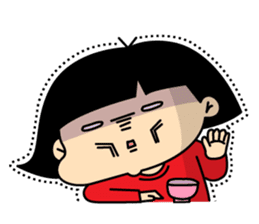 The girl who values a meal at any time sticker #11100661