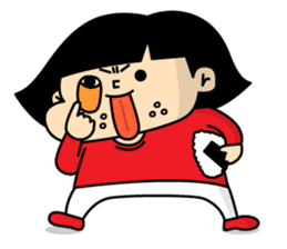 The girl who values a meal at any time sticker #11100677