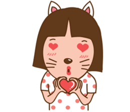 June and baby cat sticker #11100700