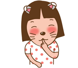 June and baby cat sticker #11100701