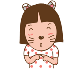 June and baby cat sticker #11100702