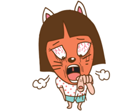 June and baby cat sticker #11100710